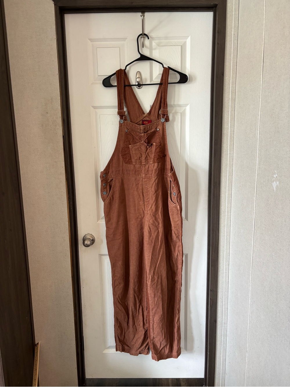 Roxy Corduroy Overalls in Warm Terracotta - Picture 1 of 7
